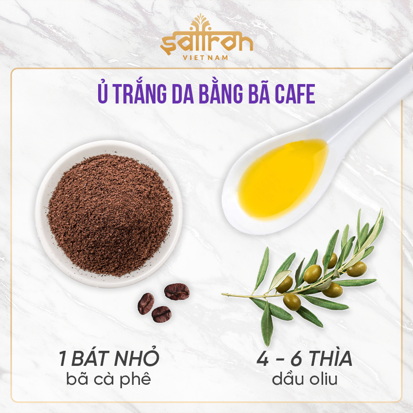 Ủ trắng da bằng bã cafe